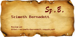 Szimeth Bernadett névjegykártya